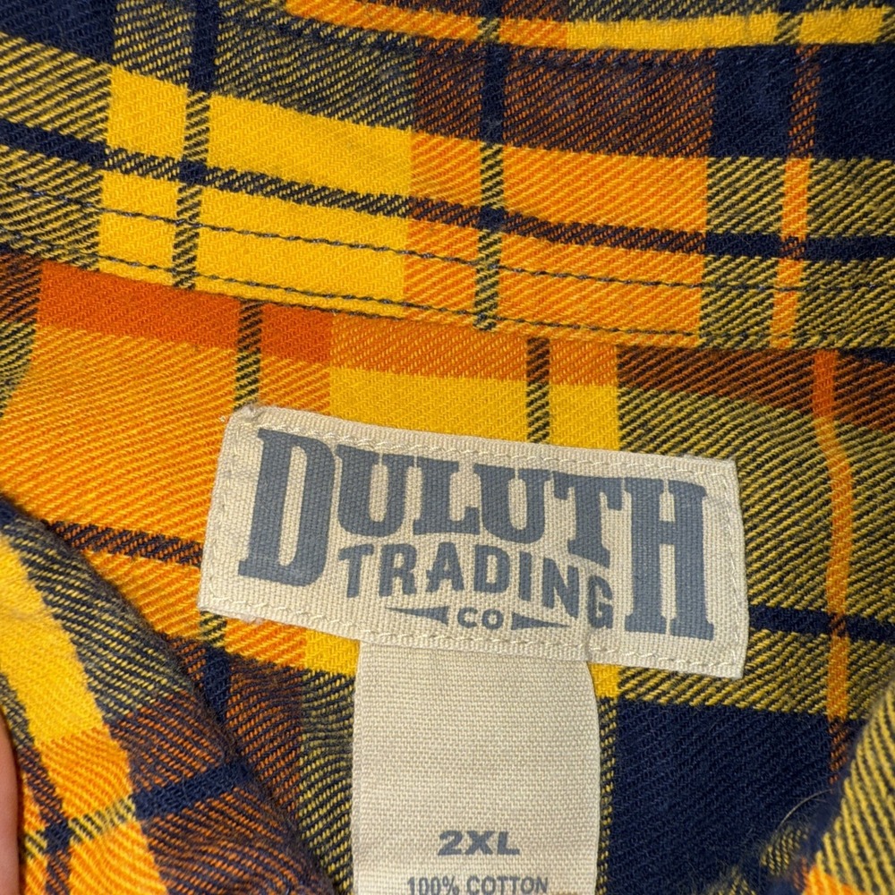 Duluth Men's Long Sleeve Flannel Button-Up Size 2XLTp Made In Indonesia